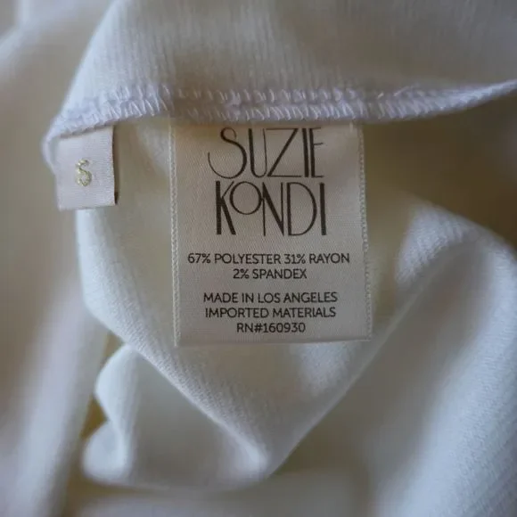 Suzie Kondi The Short Sleeve Stretch Jumpsuit Ivory Size Small NWT - Picture 15 of 16